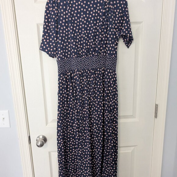 NWT Boden Natalia Jersey Tea Dress in French Navy/Ballet Slipper - Picture 4 of 4